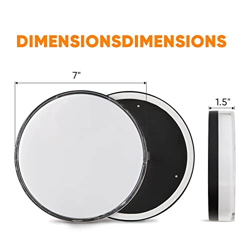 Greenlux 7" Led Flush Mount Ceiling Light，120V 16W 1100Lm，3000K Warm White Close To Celing Light Fixtures, Surface Mount Ceiling Light（Black） #TOP3