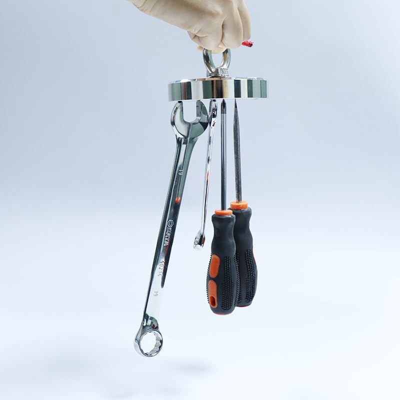 Miniatura 8 de Ganchos magnéticos, ganchos magnéticos de neodimio de tierras raras resistentes de 500 libras con perno avellanado para el hogar, cocina, lugar de