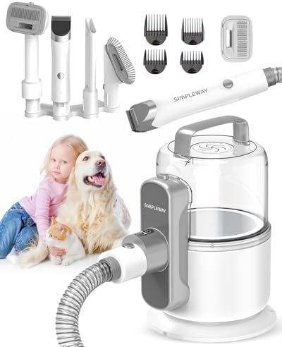 Dog Vacuum Grooming Kit for Shedding: Professional Hair Clippers ...