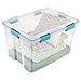 Sterilite 4-Pack Gasket Box, Weather-Resistant Storage Bins with Latching Lids, 80 Quart - Heavy-Duty Organizing Containers for Closet, Bathroom, and Office