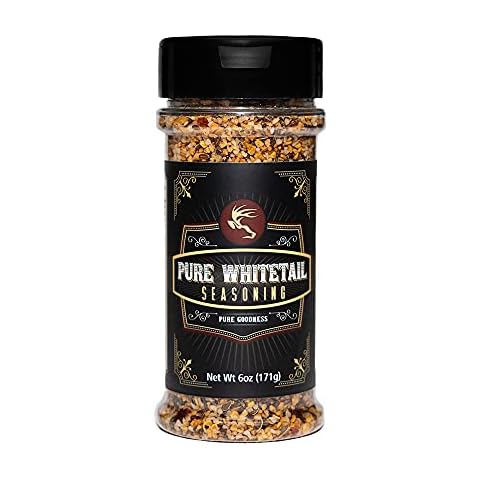 Pure Whitetail Seasoning | Spices for Cooking, Grilling & Smoking | Perfect on Wild Game, Beef, Poultry, Steaks, Pork Chops, Chicken, Burgers, Ribs | Steak and Burger Seasoning | 6 oz Bottle Cover