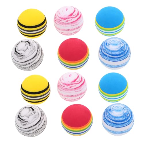Toddmomy 12pcs Golf Training Balls for Practice Lightweight Weather Resistant Design for Backyard Accuracy Improvement and Safe Use for Adults