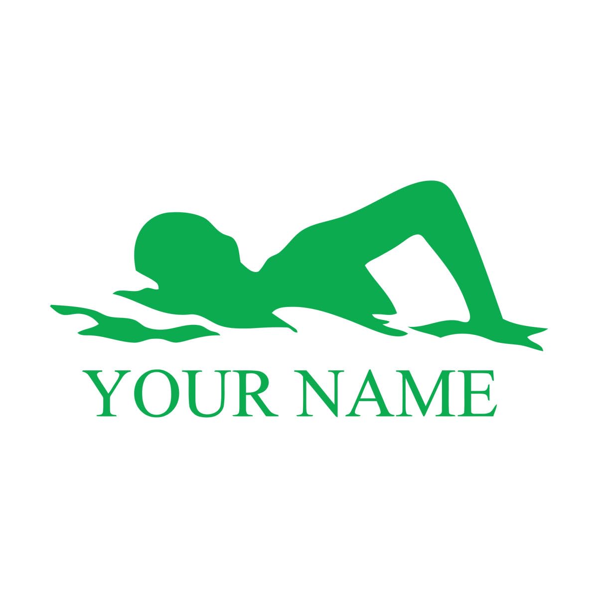 Swimming Man Vinyl Wall Sticker Gym Studio Decoration Customized Name Wall Psoter Swim Teenager Wall Art Decals Boys Gift Small - 27x57cm — image 1
