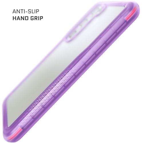 Image of Ghostek Covert Clear Galaxy S23 Phone Case with Military Grade Shockproof Protection, Non-Slip Grip, Protective Silicone Cover Designed for 2023 Samsung S23 (6.1 inch) (Purple)