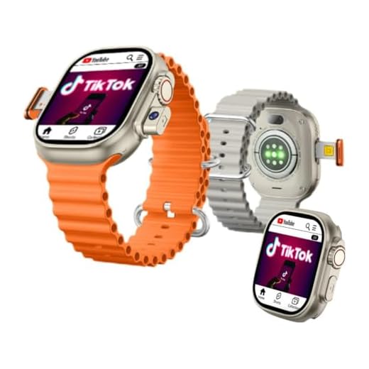Smartwatch Hw Ultra 2 5G, Câmera, Chip WiFi, 2GB RAM, 16GB, Capa Laranja para Apple Watch Series 3 4 5 6 7 8 XL