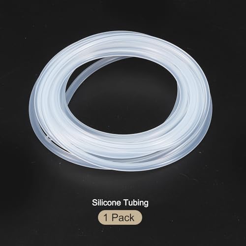 Image of 1m(3.3ft) 1.5mm(1 /16 inch) ID x 3mm(1 /8 inch) OD Silicone Tubing Clear Industrial Plastic Tubing Pure Silicone Hoses for Pump Siphoning Draining Irrigation Brewing