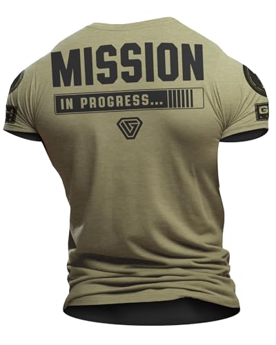 Mission in Process Back Gym Workout Motivational Funny Lifting T-Shirt for Men