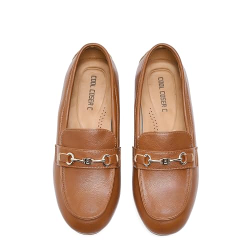 Image of Women's Wide Loafers Casual Slip on Flats Comfort Dressy Shoes