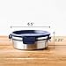 LunchBots Salad Bowl Lunch Container - 3 Cup - Leak Proof Lid - Stainless Steel Inside - Not Insulated - BPA Free, Dishwasher Safe - Navy - 3 cup