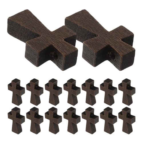 Cruces de madera mini para manualidades y fabricación de collares religiosos 2
