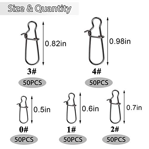 Duo Lock Snap Fishing Kit, Stainless Steel Fishing Nice Snap Swivels High-Strength Fishing Connector Fishing Tackle Kit For Saltwater Freshwater (150Pcs Kit) #TOP2
