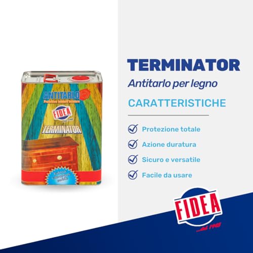 Antitarlo Terminator LT.5 - Antitarlo Per Legno Professionale Fungicida Antitarme, Incolore, Inodore Contro Tarli, Insetti, Muffe E Funghi, Trattamento Legno - 2