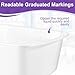 Honeydak 8 Pack Wash Basins Plastic Wash Tub White 7 Quart Graduated Buckets Rectangular Plastic Hospital Bedside Soaking Tub Washing Basin for Cleaning Foot Bath Washing Dishes Face Cleansing
