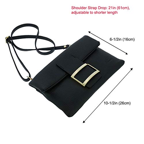 Italian Genuine Leather Wristlet Crossbody Shoulder Bag Clutch Handbag For Women3