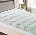 Coprimaterasso in bambù con doppio soffietto, 90 x 175 cm, morbido e rinfrescante in peluche alternativo, trapuntato, protezione per il materasso Reviver Enhancer