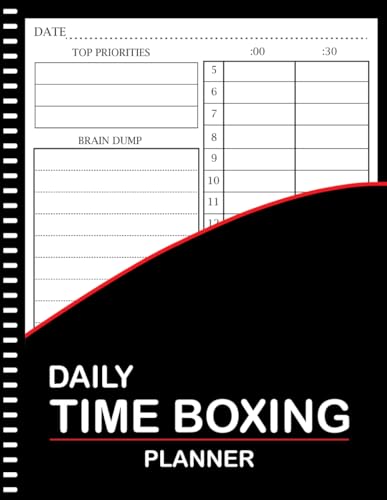  Time Boxing Planner: 120 Pages Daily Time Box Planner to Boost Productivity and Manage Your Time Efficiently Perfect To Use.