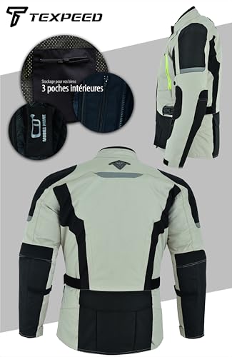 Blouson motard imperméable étanche grande taille pour rouler protégé - 6
