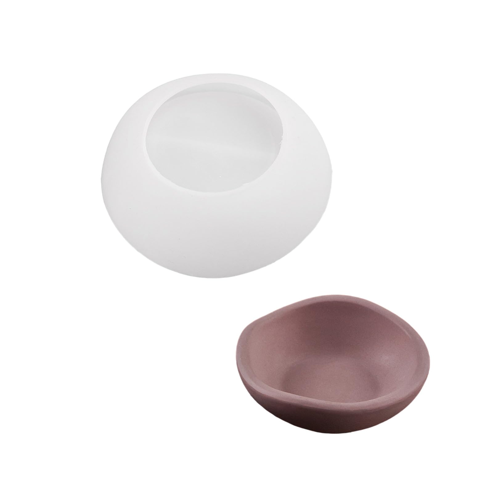 NEWFT Practical Silicone Bowl Mold Handmade Crafting Irregular Shape Silicone Texture for Resin Candle and Plaster
