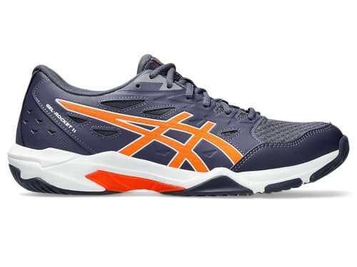 Image of ASICS Mens GEL-ROCKET 11 Indigo Fog/Nova Orange Badminton Shoes - 6 UK (1071A091.500)