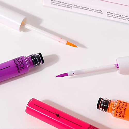 Eyret Pink Liquid Eyeliner Colorful Eyeliners Waterproof Eyeliner Neon Makeup Cosmetic For Women And Girls #TOP3