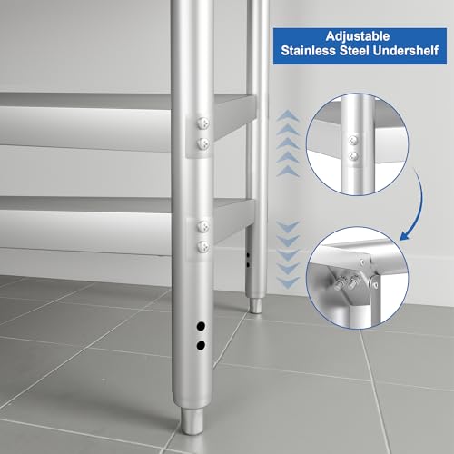 Image of Hardura Stainless Steel Prep Table 24x48 Inch