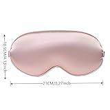Sleep Mask 100% Mulberry Silk Eye Mask, Blinder for Total Blackout & Zero Pressure,Eye Mask for Sleeping with Travel Pouch & 2 Ear Plugs for Side Sleepers, Men & Women(Pink) - Image 7