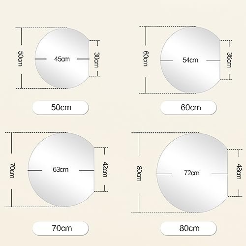 Miroir rétroéclairé LED asymétrique avec reflet HD net - 8