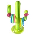 HDGSAFD 1 cactus gonfiabile, 6 ghiglie, accessori da giardino, decorazione per feste in piscina, aiuto per il nuoto, anello gonfiabile per piscina, verde, PVC, gioco di lancio, gioco di lancio cactus