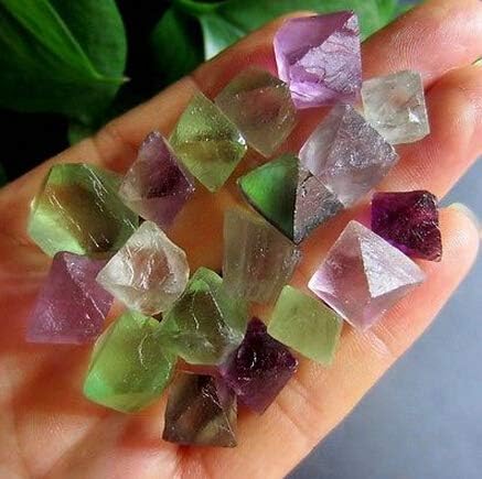 ZAMTAC Rare Octagonal Fluorite Crystal gem Stone Original Specimen