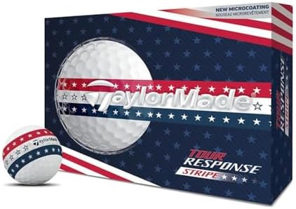 （18:30時点） TAYLORMADE GOLF(テーラーメイドゴルフ) TM26 Tour Resp Stripe USA dz ツアーレスポンスストライプ USA ゴルフボール 2026年モデル ホワイト/トリコロール