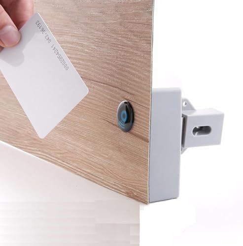 Image of Universal RFID Hidden Cabinet Lock, Home Office Smart Electronic Invisible Reader for Wooden Drawer Locker Cabinet Slidding Door Auto-rebounce Auto-Lock Durable Anticorrosion