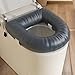 Fenteer Toilet Seat Riser Thicken Waterproof Easy to Clean Raised Toilet Seat Cushion for Handicap Disabled Elderly, Dark Blue