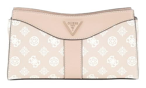 GUESS bolso bandolera Dorys beige con diseño de logotipo y cierre de cremallera superior