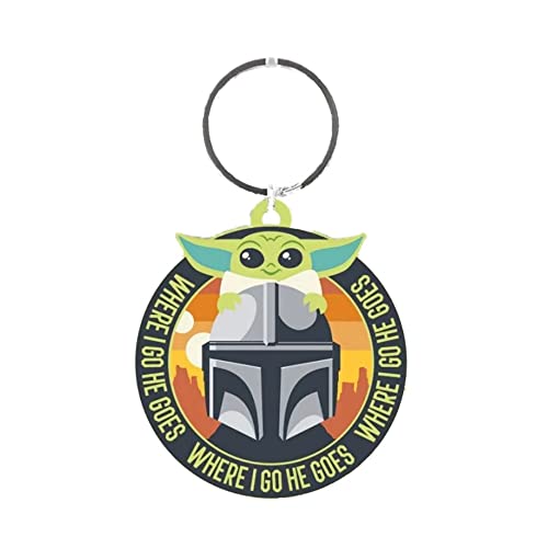 Pyramid International The Mandalorian (Where I Go He Goes) PVC Keychain, Multicolor, One Size