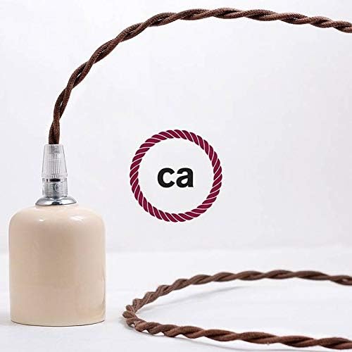 creative cables Brown Cotton Covered Twisted Electric Cable 2x18 AWG - TC13-164ft, 2 x 18 AWG