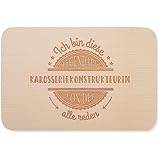 JUNIWORDS Frühstücksbrettchen, Ich bin diese legendäre Karosseriekonstrukteurin, von der alle reden, Holzbrett Frühstücksbrett Holzbrettchen (5054455)