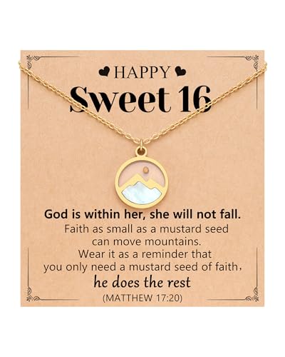Eryuor 16th Birthday Decorations Sweet 16 Gifts for Girls 16 Year Old Girl Happy Birthday Necklace Presents Ideas for Teen Teenage