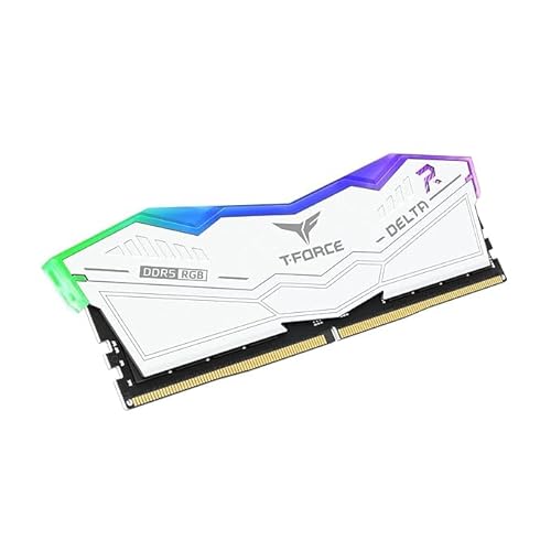 TeamGroup T-Force Delta RGB 16GB 5200MHz CL40 Desktop Gaming DDR5 Memory/RAM with Intel XMP 3.0 and AMD Expo, Supports Motherboard ARGB Sync (White) - FF4D516G5200HC40C01 - Image 2