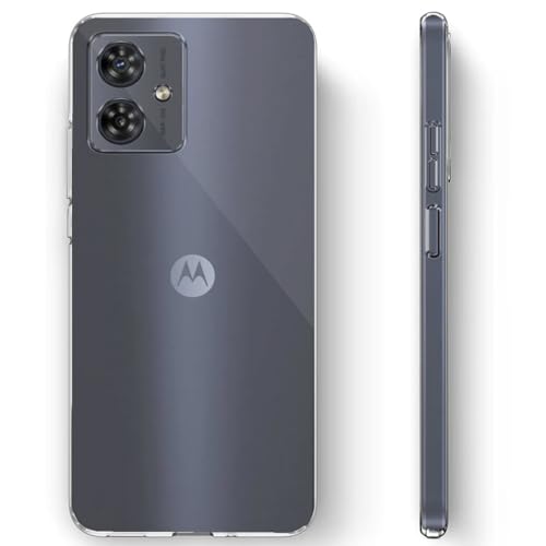 Image of Fashionury Crystal Clear Case for Motorola G54 5G | Yellowing Resistance | Transparent TPU Silicone | Raised Camera Lips | Slim Transparent Cover