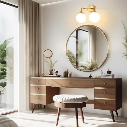 Ritakcdn Brushed Gold Bathroom Light Fixtures Over Mirror Vanity 2-Light by Ritakcdn - Used condition - Image 6