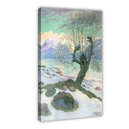Impression sur toile March Morning par Nikolai Astrup tableau bureau 30,5x45,7 cm