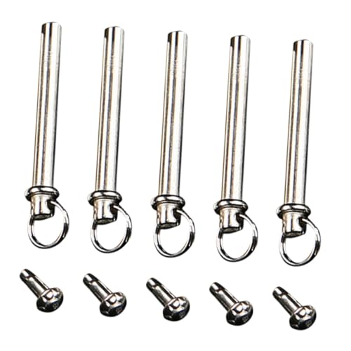 HOODANCOS 5セット 折りたたみ扇子用ステンレス製シャフトリベット ナット 耐久性とメッキ加工で簡単取付 修理アクセサリー 扇子メンテナンス