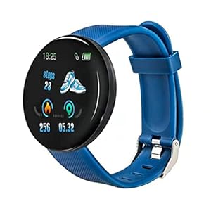 CUCUFA Intelligente Uhren für Männer Frauen Fitness-Tracker mit Herzfrequenzmonitoren Personalisierte Uhr Gesichtsschlaf Monitore Blau