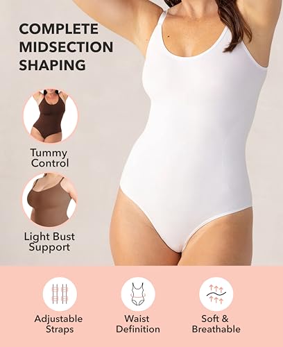 Image of SHAPERMINT Brief & Thong Bodysuit - Tummy Control Seamless Body Shaper, Shapewear for Women Small to Plus Size