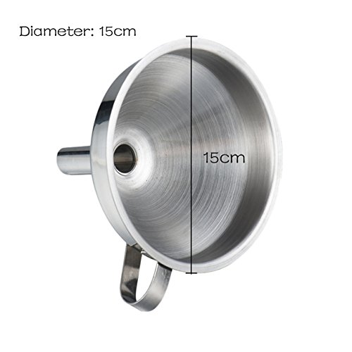 Buy 15cm Kitchen Tool Stainless Steel Wine Oil Coffee Filter Funnel
