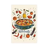NKALFGH Ratatouille Poster Ratatouille Prin Leinwandposter, 