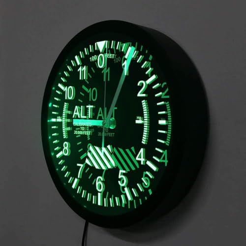 Horloge murale altimètre avec affichage LED pour heure exacte