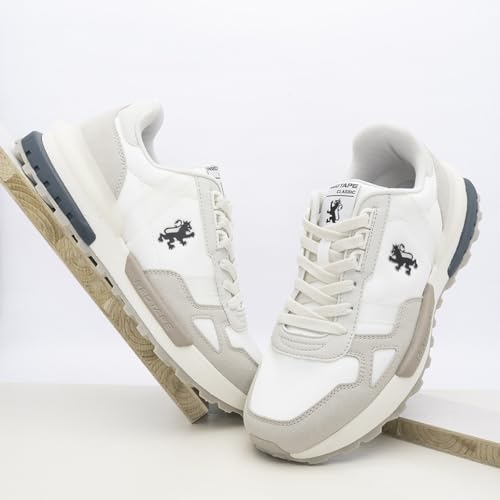 Image of Red Tape Men's Sneakers White Grey Mesh Round Toe Lace-Up