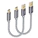 Produktbild CableCreation 2 Stück 15cm USB C Kabel Kurz, Datenkabel USB C auf USB, Typ C Schnellladekabel für Macbooks, Galaxy S8/9+/S20/S20+ Ultra, Huawei P20/P30, Xperia XZ/Z5, HTC10 usw, Grau