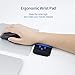 Mouse Wrist Rest Pad Padded Memory Foam Hand Rest Support for Office, Computer, Laptop, Mac Typing and Wrist Pain Relief (5.12 inch, Black)